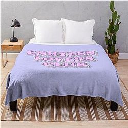 ENHYPEN Lovers Club Retro Aesthetic Typography Design Throw Blanket