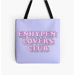 ENHYPEN Lovers Club Retro Aesthetic Typography Design Tote Bag