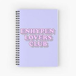 ENHYPEN Lovers Club Retro Aesthetic Typography Design Spiral Notebook