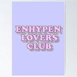 ENHYPEN Lovers Club Typography Design Poster