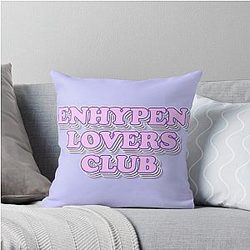ENHYPEN Lovers Club Retro Aesthetic Typography Design Throw Pillow