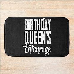 Birthday Queen Squad Entourage Girls Party T-Shirt Bath Mat