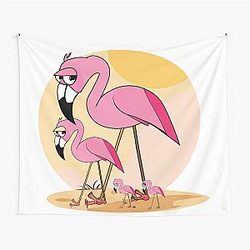 Flamingo Entourage Tapestry
