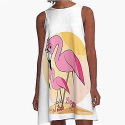 Flamingo A-Line Dress