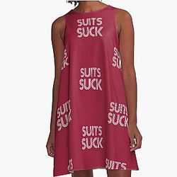 SUITS SUCK - Billy Walsh Entourage Quote - Retro A-Line Dress