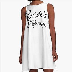 Bride's Entourage Matching Bridal Party A-Line Dress