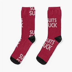 Suits Suck - Billy Walsh Entourage Quote - Retro Light Socks