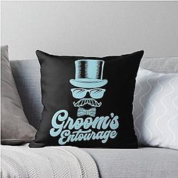 Groom's Bachelor Groom Throw Pillow