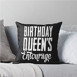 Birthday Queens Women's Birthday Party T-Shirt Throw Pillow