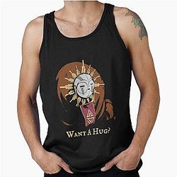 Want a hug Esquie Clair  Obscur Expedition Gamer Quotes Vintage 90s Fan Art Tank Top