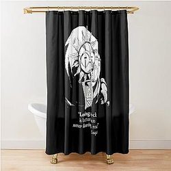 Esqui Clair Obscur Expedition Quote Fan Art Shower Curtain