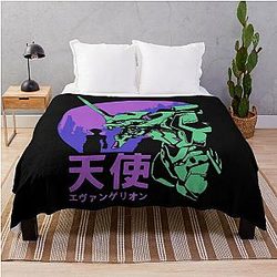 Neon Genesis Evangelion Retro Throw Blanket