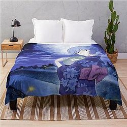 Rei Ayanami Kimono Moon Neon Genesis Evangelion Throw Blanket