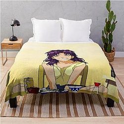 Misato Katsuragi - Neon Genesis Evangelion Throw Blanket