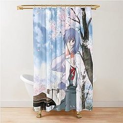 Evangelion Rei Ayanami Shower Curtain