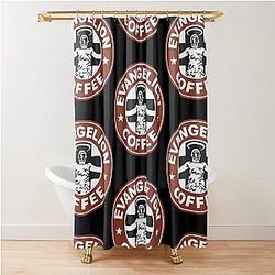 Evangelion Coffee T-Shirt Curtain