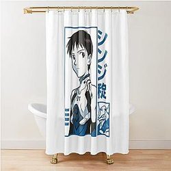 Shinji Ikari Evangelion Shower Curtain
