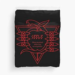 Seele Red Logo Neon Genesis Evangelion Duvet Cover