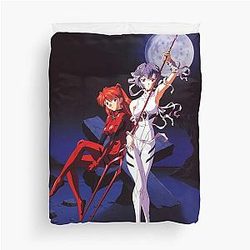 Rei and Asuka Evangelion Duvet Cover