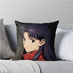 Misato Katsuragi Evangelion 49 Throw Pillow