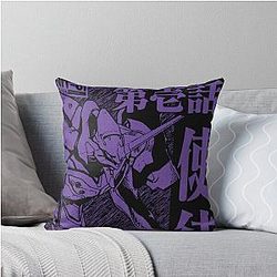 EVA Unit 01 - Neon Evangelion Throw Pillow