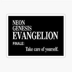 Neon Genesis Evangelion Take Care of Yourself Sticker