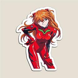 Asuka - Neon Evangelion Poster Case Magnet