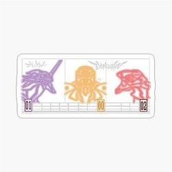 LED design inspired by Evangelion anime sticker