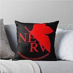 Nerv Logo Neon Genesis Evangelion Throw Pillow