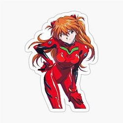 Asuka - Neon Genesis Evangelion Poster Case Sticker