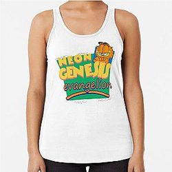 Neon Genesis Evangelion Meets Garfield and Friends Classic T-Shirt Racerback Tank Top