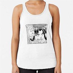 Drunk Misato Evangelion Anime Tank Top