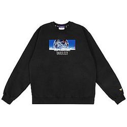 Neon Genesis Evangelion Men's Long Sleeve Loose-Fit Round Neck Sweatshirt
