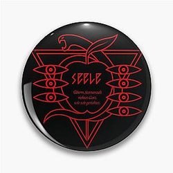Seele Red Neon Genesis Evangelion Pin