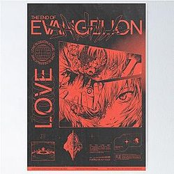 The End of Evangelion – Black and Symbolic Art Poster