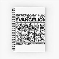 Neon Evangelion Pilots White Spiral Notebook