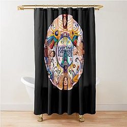 Retro Vintage Everything All Once Poster Awesome For Music Fan Shower Curtain