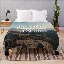 Everything Everywhere All Once Movie Poster Throw Blanket