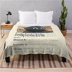 Everything Everywhere All Once Poster Throw Blanket