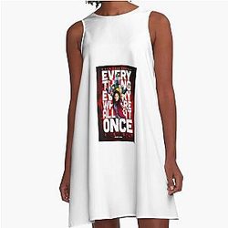 Women Everything Everywhere All Once Design Gifts for Music Fans A Line Dress