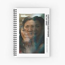 Everything Everywhere All Once Minimalist Poster Spiral Notebook