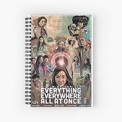 Everything Everywhere All Once Fan Poster Spiral Notebook