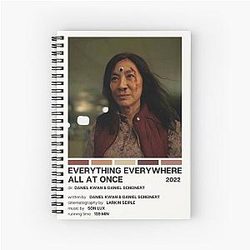 Everything Everywhere All Once Movie Poster Spiral Notebook