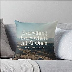 Everything Everywhere All Once Movie Poster Throw Pillow