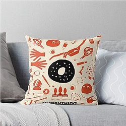 All icons everywhere at once Throw Pillow