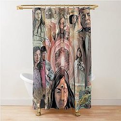 Everything Everywhere All Once Fan Shower Curtain