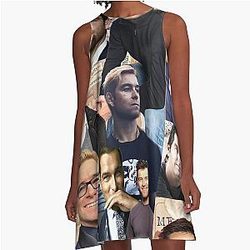 Ewan McGregor Photo Collage High Quality A Line Dress