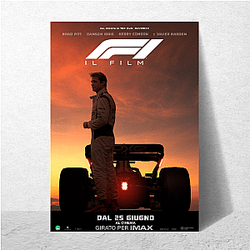 F1 The Movie stars the famous American actor Brad Pitt F1 The Movie Posters