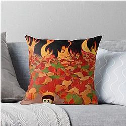 Fall Guys in Hell Throw Pillow
