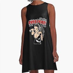 Faster Pussycat Kill Kill Fashion Graphic T Shirts For Women Funny Graphic T Shirts Tee Vintage Customize A-Line Dress